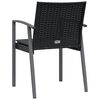 vidaXL Gartenst&uuml;hle mit Kissen 6 Stk. Schwarz 56,5x57x83cm Poly Rattan