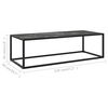 vidaXL Couchtisch Schwarz mit Schwarzem Glas in Marmor-Optik 120x50x35