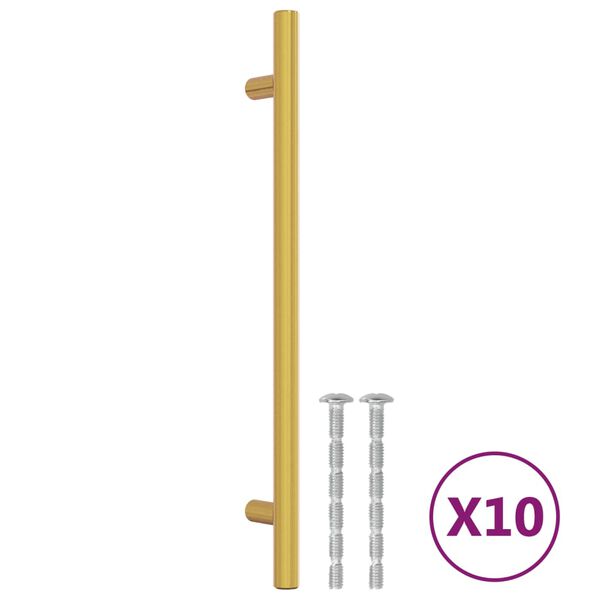 vidaXL M&ouml;belgriffe 10 Stk. Golden 192 mm Edelstahl