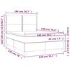 vidaXL Boxspringbett mit Matratze Schwarz 140x190 cm Samt