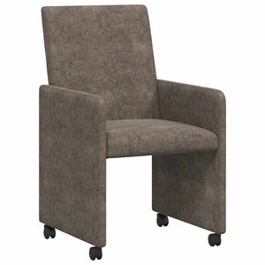 vidaXL Esszimmerst&uuml;hle mit Rollen 2 pcs Dunkelgrau 57 x 66 x 94 cm