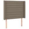 vidaXL LED Kopfteil Taupe 93x16x118/128 cm Stoff