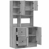 vidaXL K&uuml;chenschrank Grau Sonoma 95x50x180 cm Holzwerkstoff