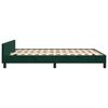 vidaXL Bettgestell ohne Matratze Dunkelgr&uuml;n 140x190 cm Samt