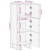 vidaXL Highboard Braun und Schwarz 40x33,5x110 cm Massivholz Mango