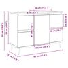 vidaXL Badschrank Sonoma-Eiche 80x33x60 cm Holzwerkstoff