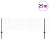 vidaXL Zaun mit Pfosten Grau 0,6 x 25 m Stahl und PVC