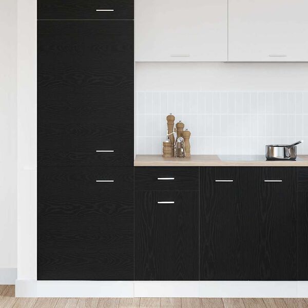 vidaXL H&auml;ngeschrank mit Regal Schwarz Eichen-Optik 40 x 46 x 81.5 cm