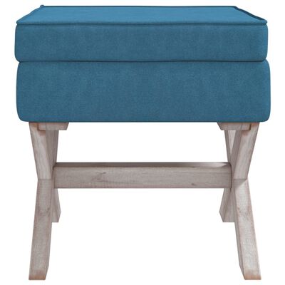 vidaXL Hocker mit Stauraum Blau 45x45x49 cm Samt