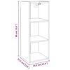 vidaXL Wandschrank Sonoma-Eiche 34,5x32,5x90 cm Holzwerkstoff