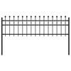 vidaXL Ringzaun Schwarz 200 x 130 cm Pulverbeschichteter Stahl