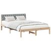 vidaXL Bettgestell Braun und hellgrau 140 x 190 cm Massivholz Kiefer