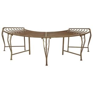 vidaXL Baumbank 4-Sitzanzahl 160 x 80 x 44 cm Stahl Antikbraun