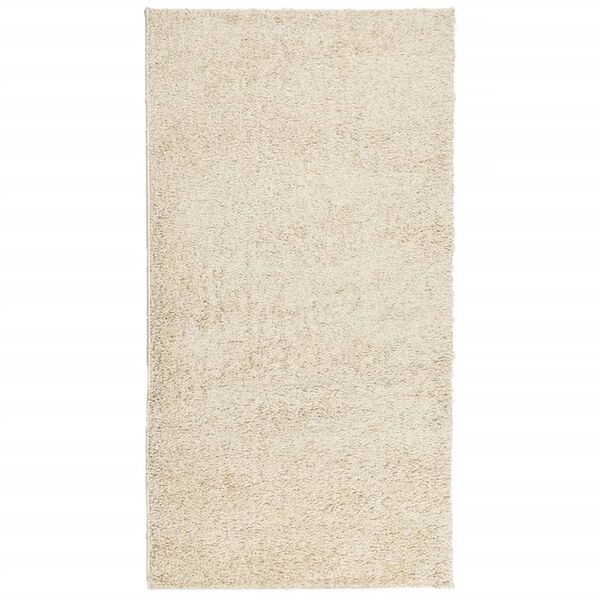 vidaXL Teppich Shaggy Hochflor Modern Golden 80x150 cm