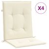 vidaXL Gartenstuhlauflagen f&uuml;r Niedriglehner 4 Stk. Creme 100x50x2 cm