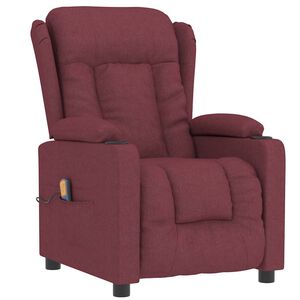 vidaXL Massagesessel Weinrot Stoff