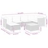 vidaXL 7-tlg. Garten-Sofagarnitur mit Kissen Beige Poly Rattan