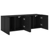 vidaXL TV-Wandschr&auml;nke 2 Stk. Schwarz 60x30x41 cm