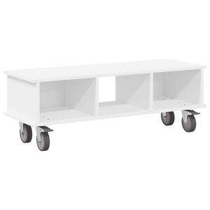 vidaXL TV-St&auml;nder 100 x 35 x 35 cm Wei&szlig; Holzwerkstoff