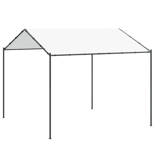 vidaXL Pavillon Wei&szlig; 4 x 4 x 2,6 m Stahl und Polyester