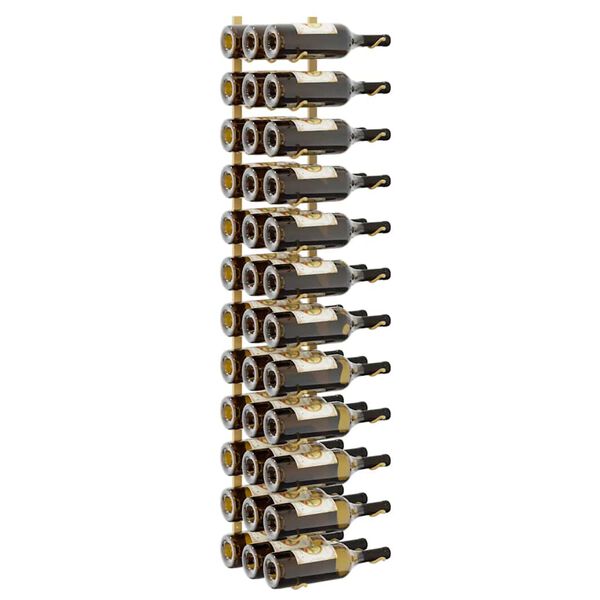 vidaXL Wand-Weinregal f&uuml;r 36 Flaschen Golden Eisen
