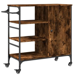 vidaXL K&uuml;chenwagen R&auml;uchereiche 87,5x38,5x84,5 cm Holzwerkstoff