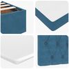 vidaXL Ottoman-Bett mit Matratze Dunkelblau 160x200 cm Samt