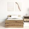vidaXL Bettgestell ohne Matratze Artisan-Eiche 100x200cm Holzwerkstoff