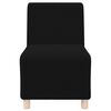 vidaXL Modulares Sofa ohne Armlehnen Schwarz 55 cm Gelockter Wollstoff