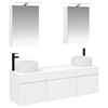 vidaXL Badezimmerschrank-Set 5 stk. Wei&szlig; Holzwerkstoff