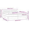vidaXL Boxspringbett mit Matratze & LED Dunkelgrau 200x200 cm Stoff