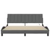 vidaXL Bettgestell ohne Matratze "Hanko" Dunkelgrau 180x200 cm Stoff