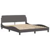 vidaXL Bettgestell "Viana" ohne Matratze Grau 160x200 cm Kunstleder