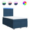 vidaXL Boxspringbett mit Matratze Blau 120x190 cm Stoff
