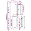 vidaXL Highboard Artisan-Eiche 69,5 x 34 x 90 cm Holzwerkstoff