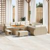 vidaXL Gartensofa-set 13 pcs Beige Poly-Rattan