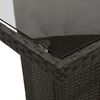 vidaXL 11-tlg. Garten-Essgruppe mit Kissen Schwarz Poly Rattan