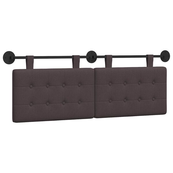 vidaXL H&auml;ngevorderseite Wandmontiert Dunkelbraun 130 x 55 x 5 cm Stoff