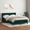 vidaXL Boxspringbett mit Matratze Dunkelgr&uuml;n 160x210 cm Samt