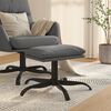 vidaXL Fu&szlig;hocker Hellgrau 60x60x36 cm Stoff