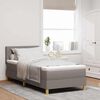 vidaXL LED Boxspringbett mit Matratze mit LED Taupe 90 x 190 cm Stoff