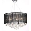 Kristall Kronleuchter mit 85 echten Glas Kristallen schwarz