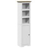 vidaXL Badschrank BODO Wei&szlig; und Braun 44x30x160 cm