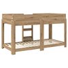 vidaXL Etagenbett f&uuml;r Kinder Artisan-Eiche 90 x 200 cm Holzwerkstoff