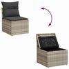 vidaXL Sofa Set mit Kissen 8 pcs Poly-Rattan