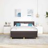 vidaXL Boxspringbett mit Matratze Dunkelbraun 140 x 200 cm Stoff