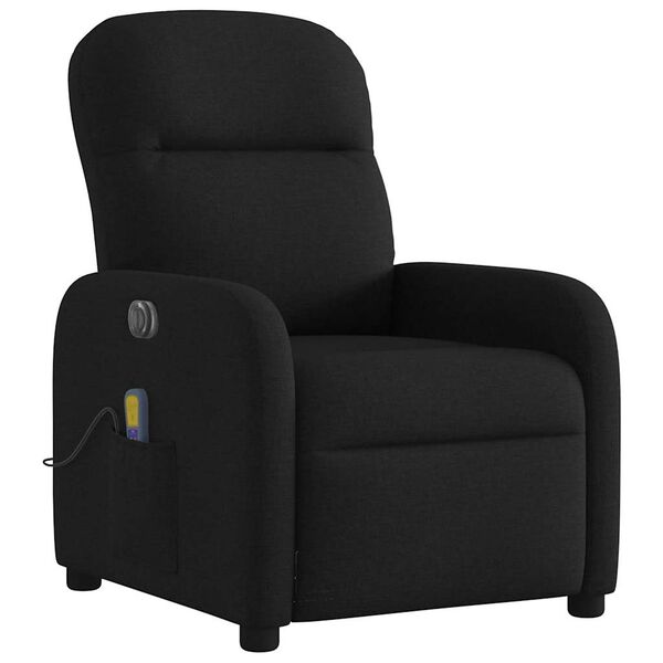 vidaXL Massagesessel Elektrisch Schwarz Stoff