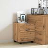 vidaXL Mobiler Aktenschrank mit Rollen Artisan Eichen-Optik 45x38x54cm
