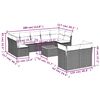 vidaXL 10-tlg. Garten-Sofagarnitur mit Kissen Schwarz Poly Rattan