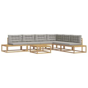 vidaXL Outdoor-Sofagarnitur 7 stk. 5-Sitzer Polyester Wei&szlig;